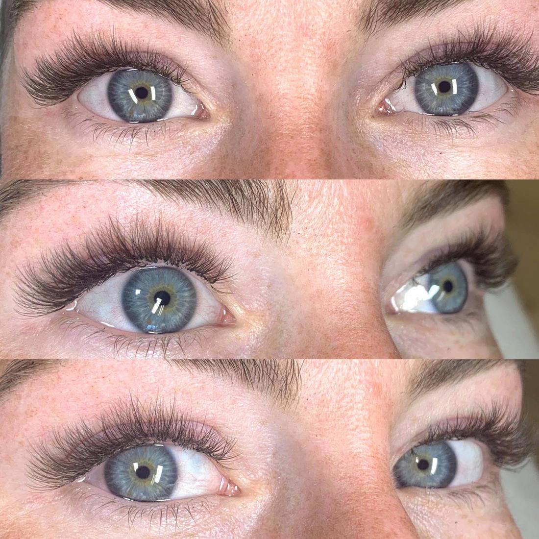 Wimperextensions in drie stijlen